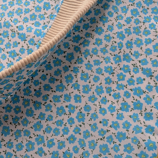 Blue Ditsy Cream Tote