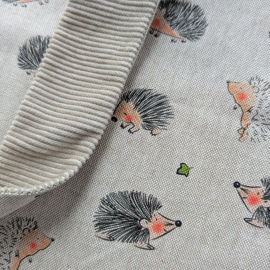 Linen Hedgehog Cream Tote