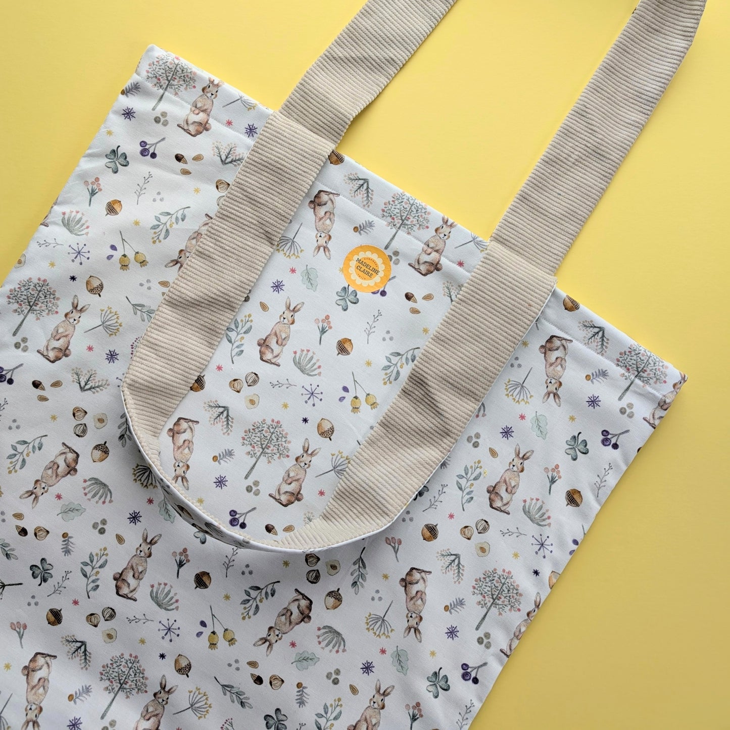 Bunny Acorn Cream Tote