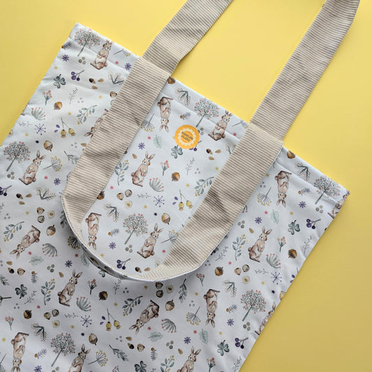Bunny Acorn Cream Tote