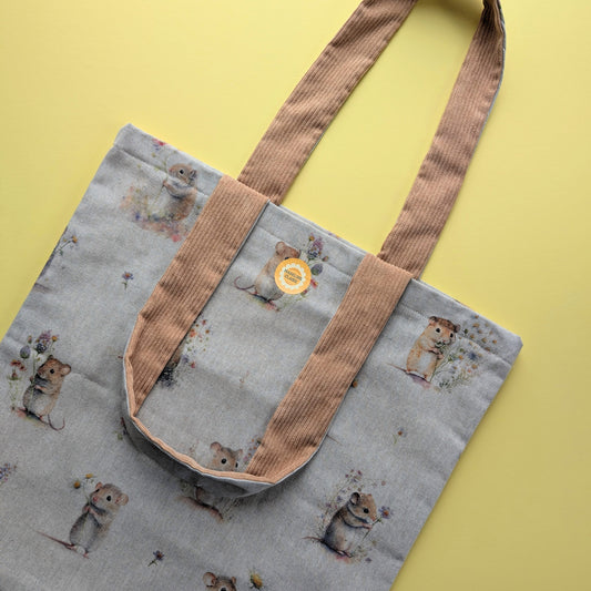 Linen Doormouse Tan Tote