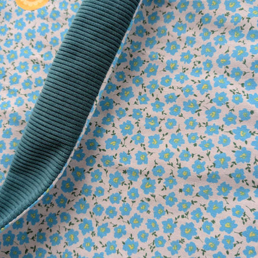 Blue Ditsy Teal Tote