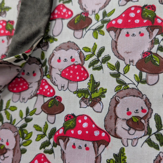 Hedgehog Toadstool Khaki Tote